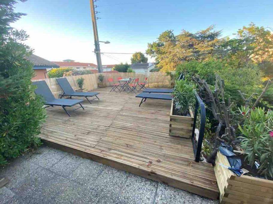 Maison A Arcachon Avec Piscine Hors-Sol Bagian luar foto