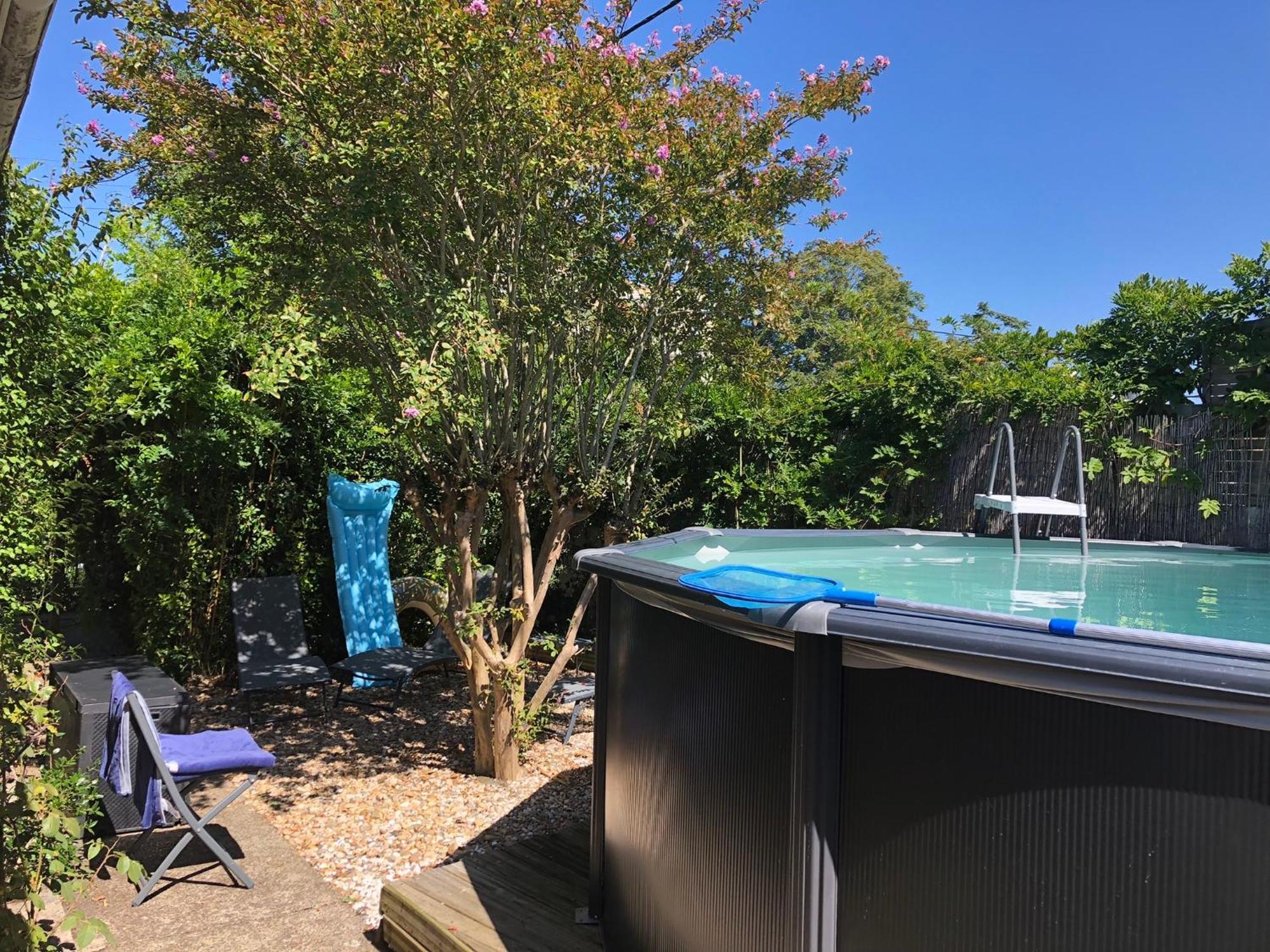 Maison A Arcachon Avec Piscine Hors-Sol Bagian luar foto
